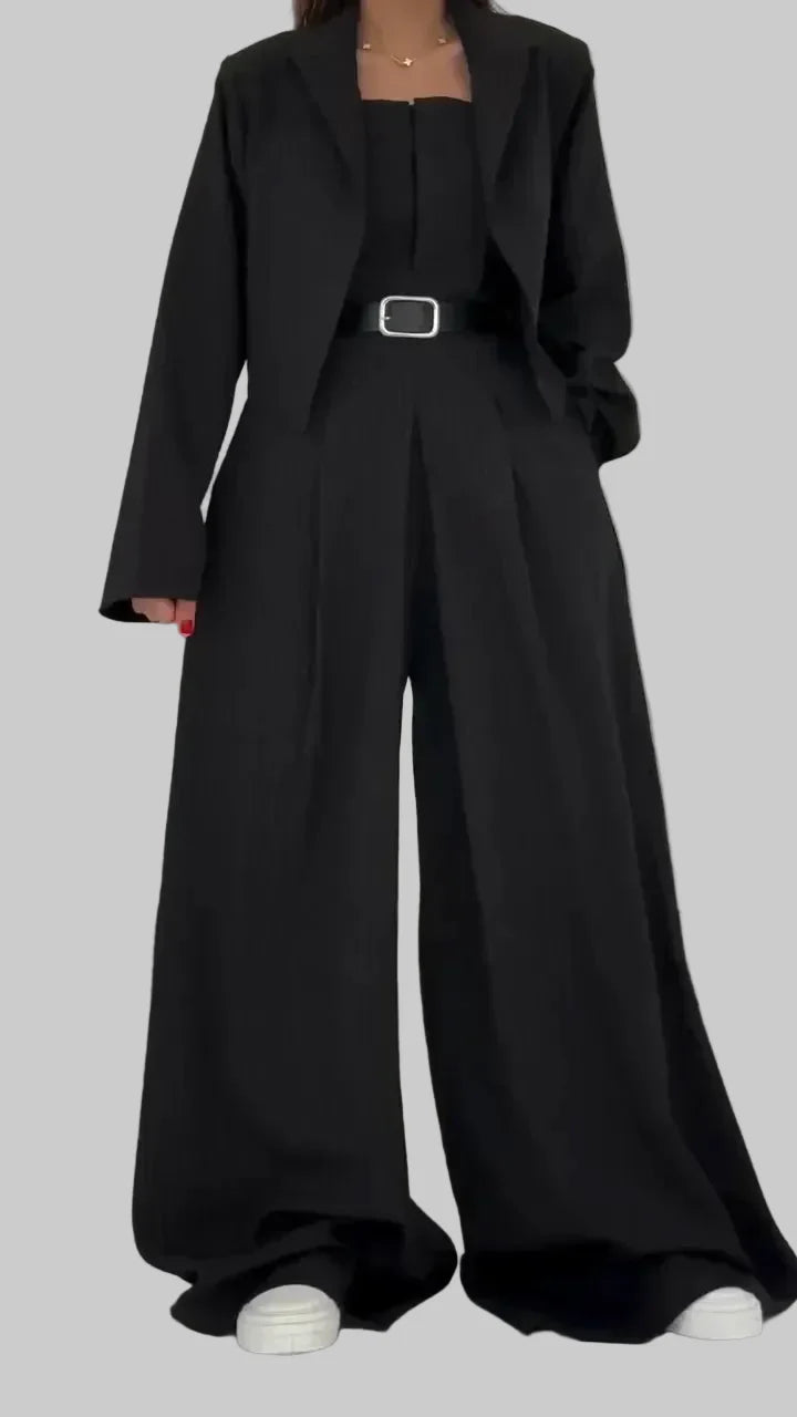 Justyna | Elegáns Fekete Öltöny