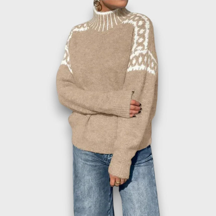 Rosalie | Prémium Gyapjú Nordic Pulóver