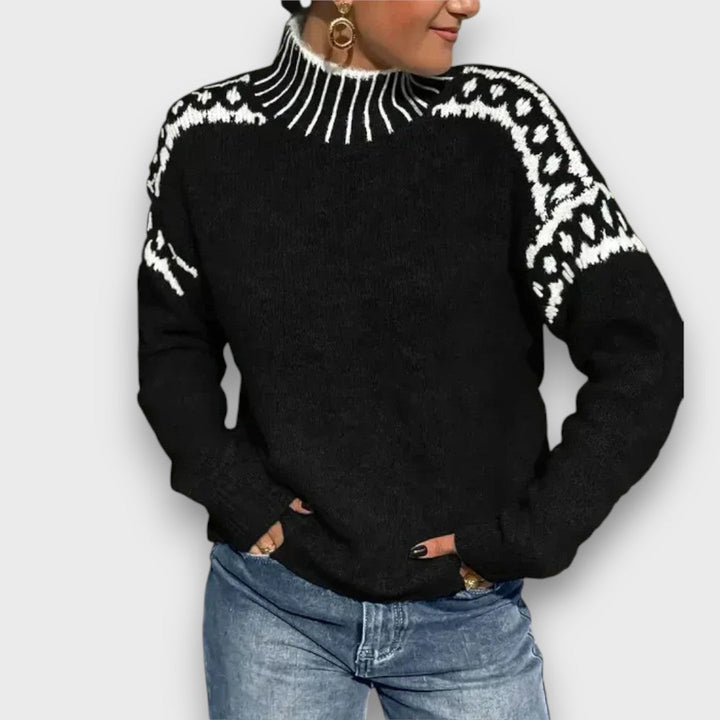 Rosalie | Prémium Gyapjú Nordic Pulóver