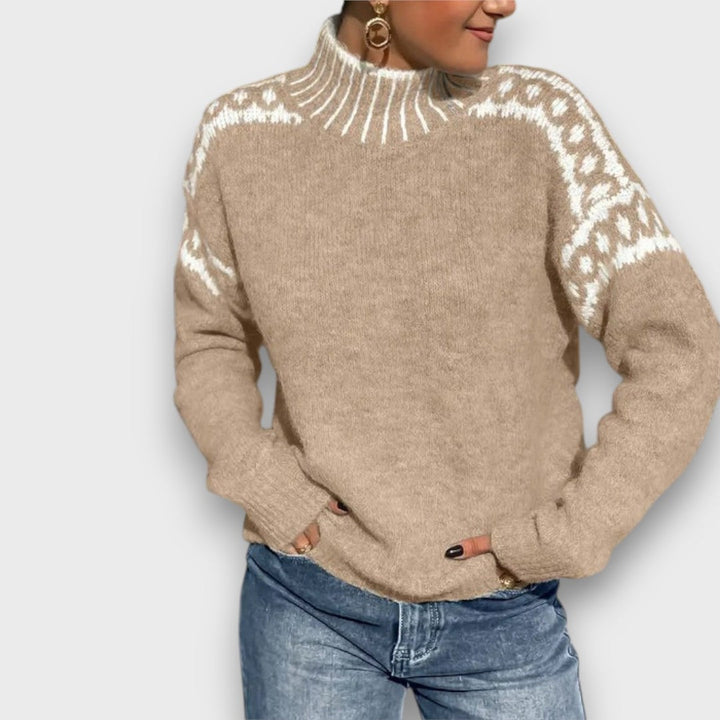 Rosalie | Prémium Gyapjú Nordic Pulóver